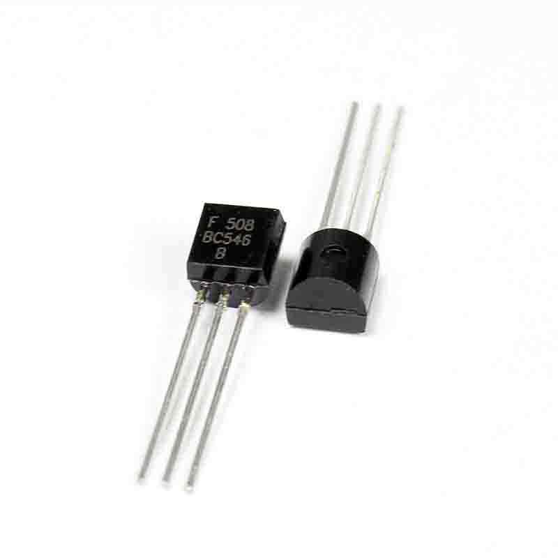 Transistor BC546B NPN TO-92 65V 100mA 625mW – Componente Elettronico RoHS